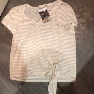 New Striped top with tie